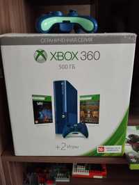 Xbox 360 плюс 2 оригинальных джойстика и игры