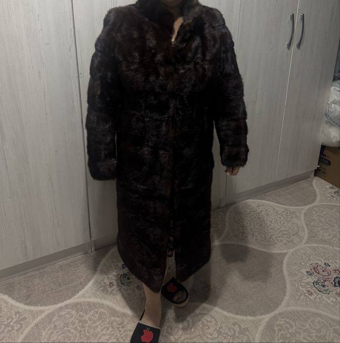 Норка шуба черный