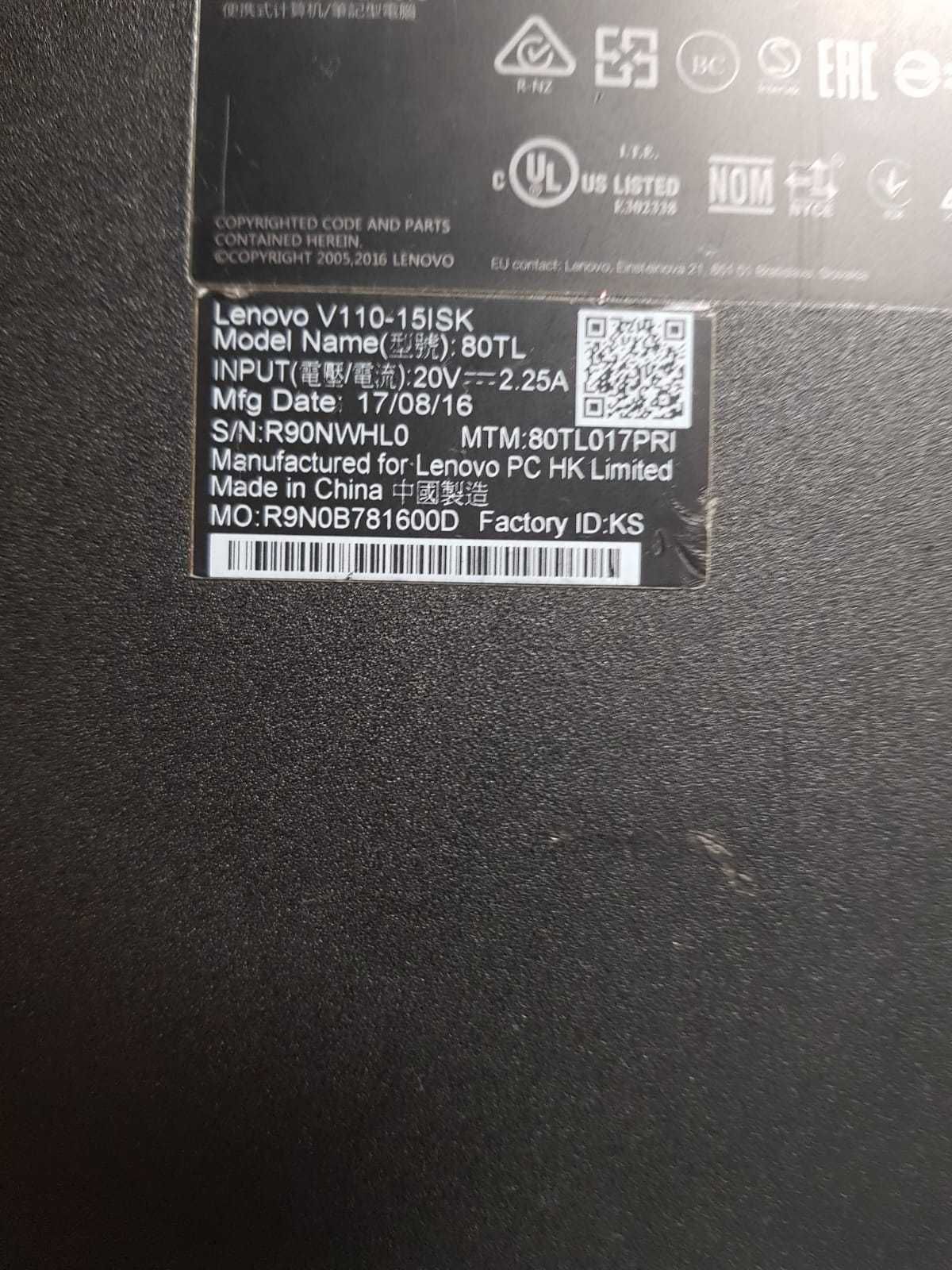 Lenovo I3 6006u, 4Gb RAM, 128 Gb SSD 15.6"