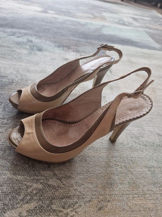 Sandale din piele naturala elegante marimea 36 de la Pantoful galben