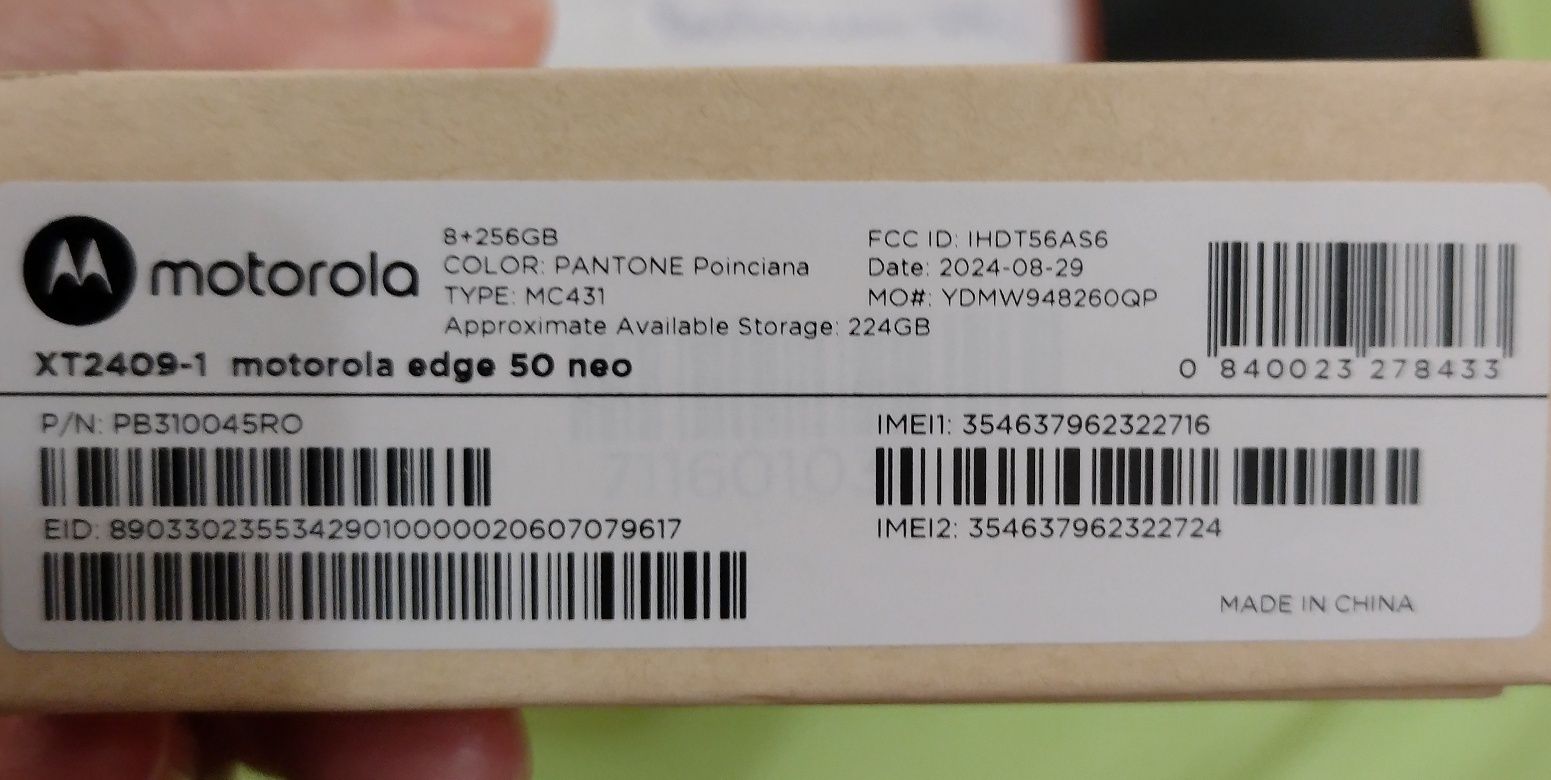 Мotorola Edge 50 NEO с 2 год гаранция като НОВ