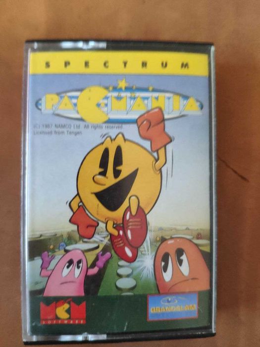 Casetă joc retro – PAC-MANIA (1987, Spectrum / Amstrad / Commodore)