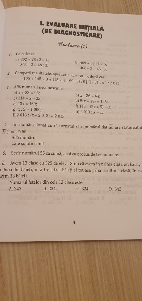 Auxiliar -Fii inteligent...la matematica, clasa a IV-a