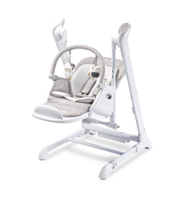 Scaun de masa cu leagan electric Caretero INDIGO 2 in 1 Light Grey