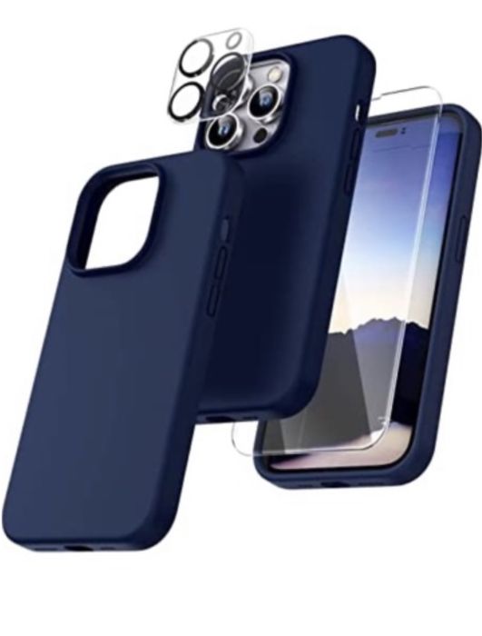 Iphone 14/15/16/PRO/MAX/PLUS Pack Husa Color + Folie Sticla + Camera