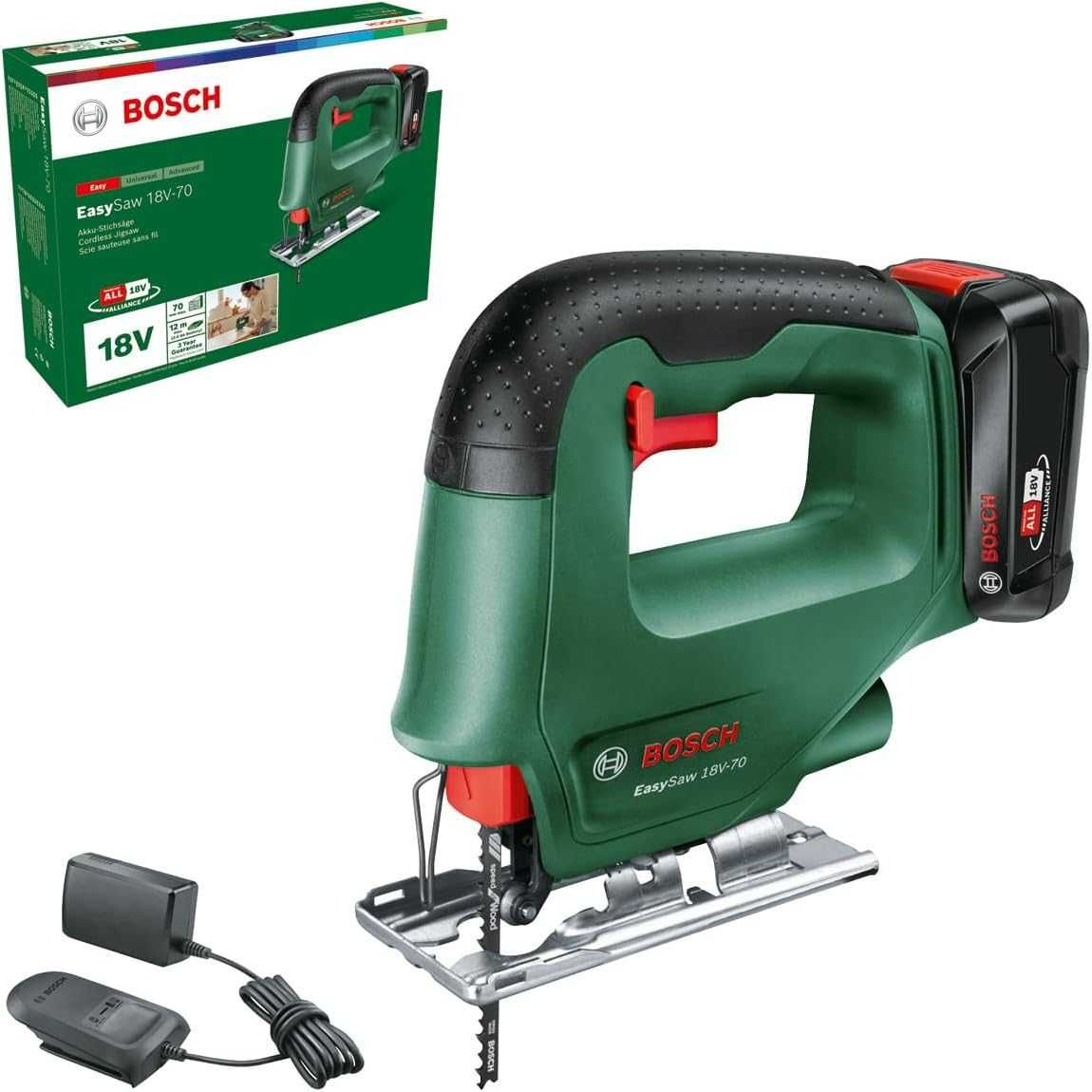 Bosch EasySaw 18V-70 Fierastrau pendular+AC+Incarc,,de la 660,Imp Germ