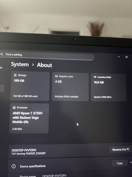 Laptop de Gaming Asus