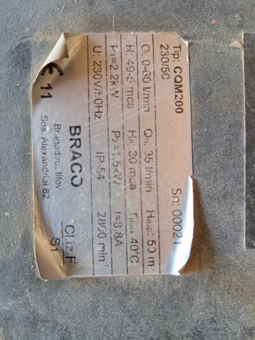 Pompa  BRACO pentru hidrofor