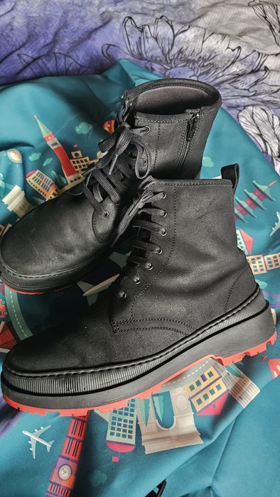 Ghete Camper piele nabuc neagra, 41