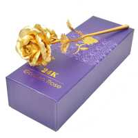 Вечна златна роза 24К в луксозна кутия!Подарък за празник,жена,момиче!