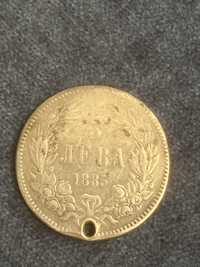 Монета Княжество България 5 лв 1885