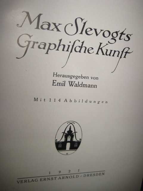 2076-Max Stevogts- Arta grafica 1921 in germana, stare buna.