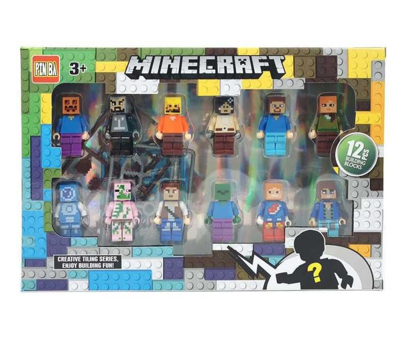 12 броя Майнкрафт Фигури,minecraft фигурки,minekraft ,лего фигури