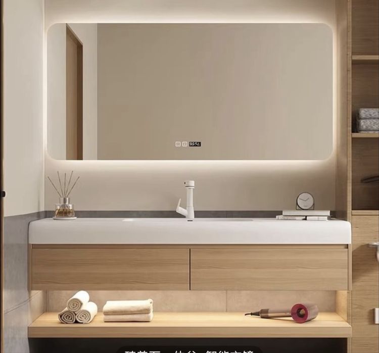 Раковина с зеркалом 90х70 / ШКАФ ПОД ТВ 2,4м 30х30