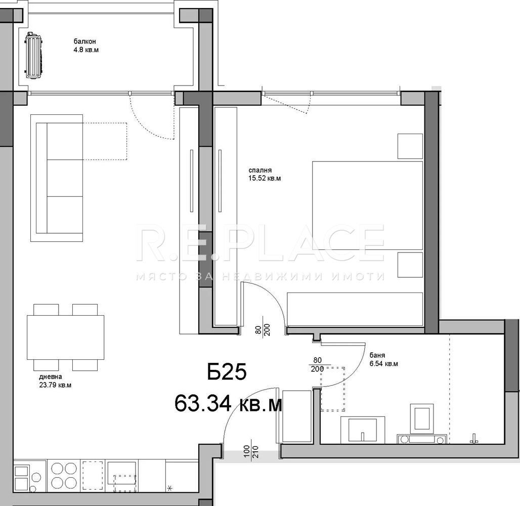 2-стаен в Варна-Аспарухово площ 74 цена 112500