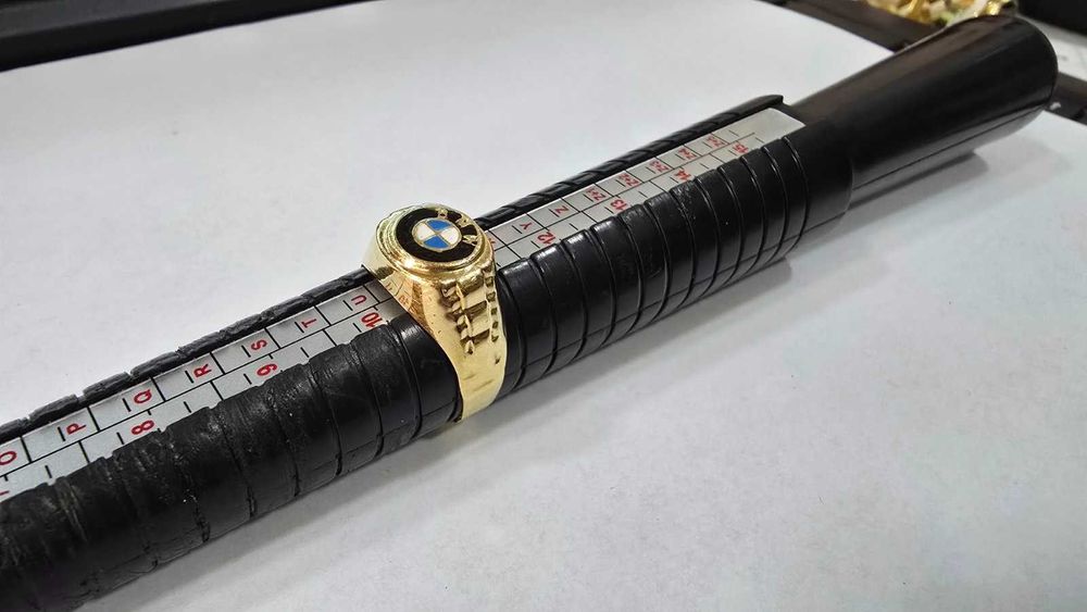 Златен мъжки пръстен 14 карата BMW