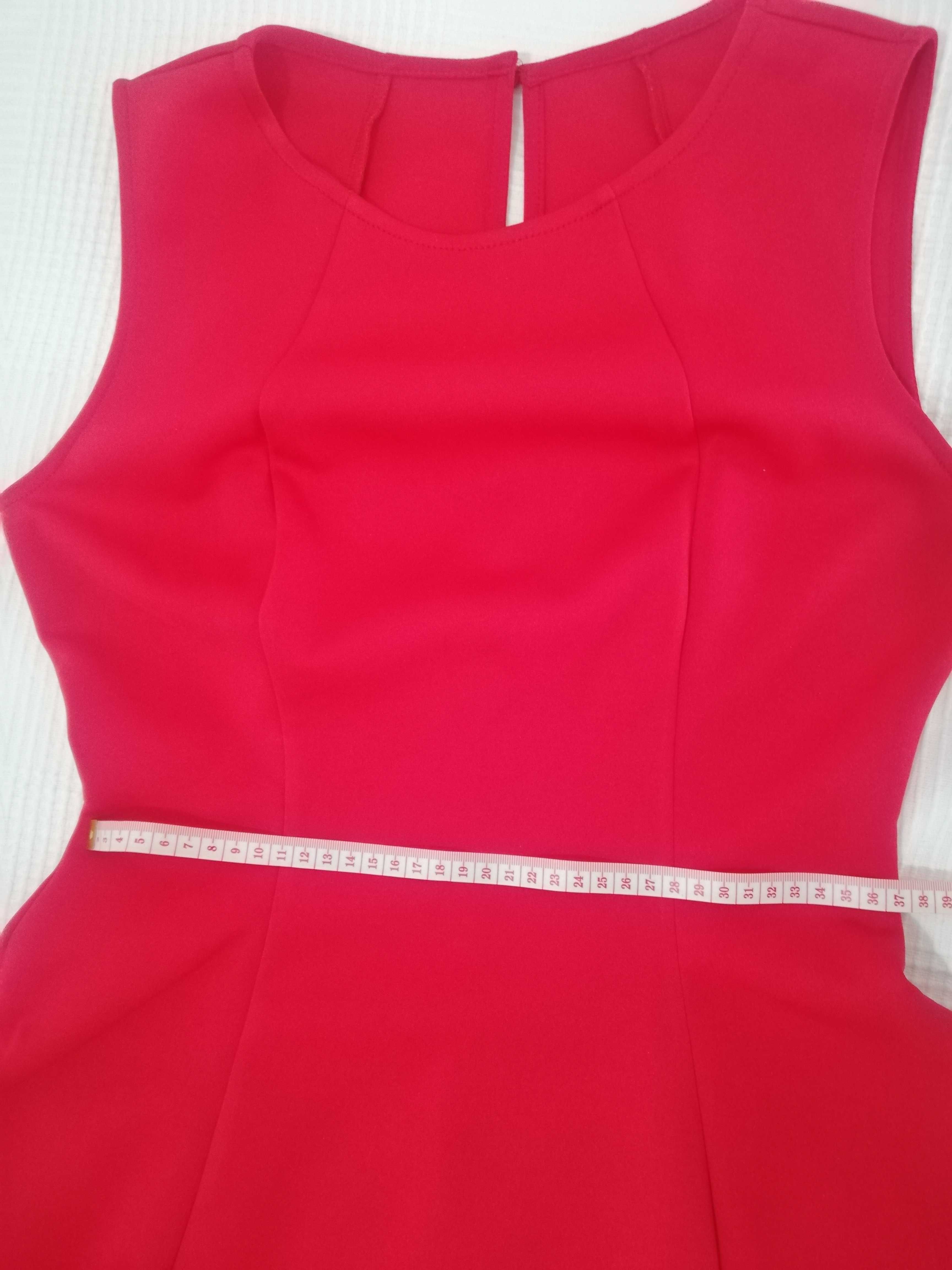 Rochie roșie, nouă, mărimea M, stil skater/cloche