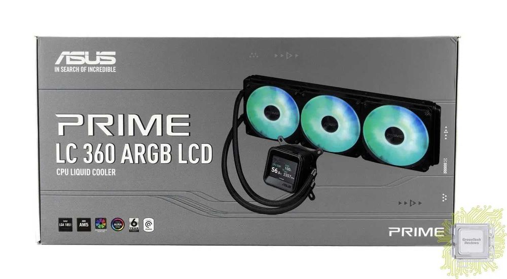 Жидкостное охлаждение Asus Prime LC 360 ARGB LCD