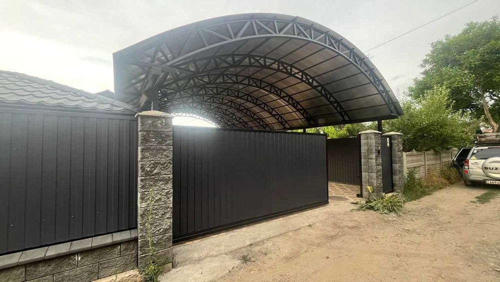Навесы из поликарбоната, черепицы, профлиста Алматы