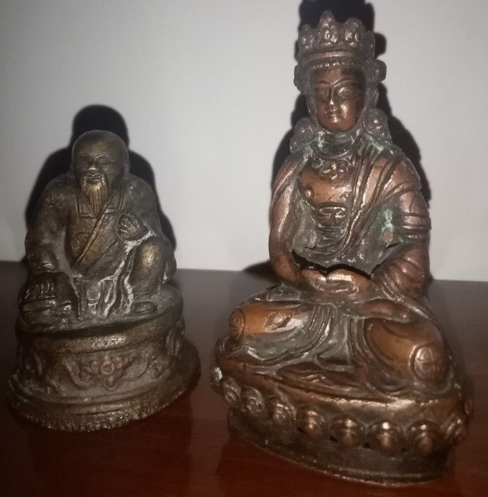 Set sculpturi asiatice din bronz