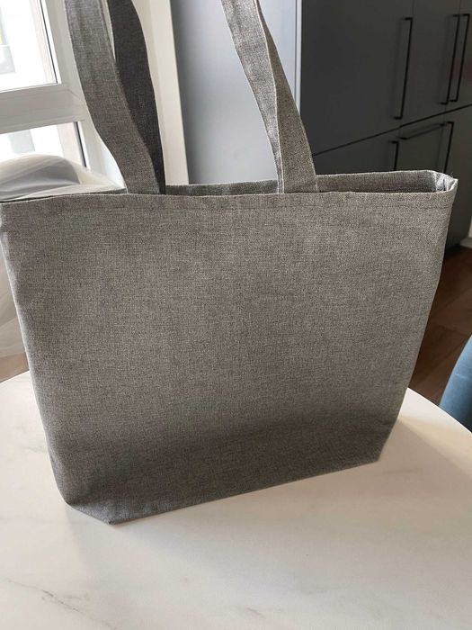 Удобная сумка шопер с ручками и карманом