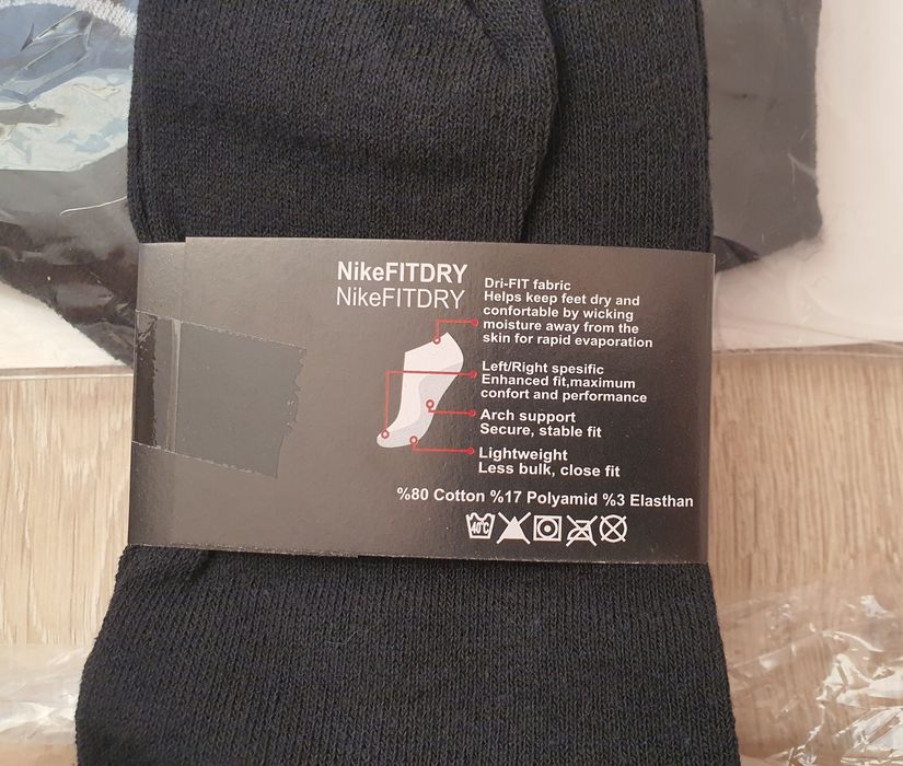 12 чифта памучни чорапи с лого черни/цветни