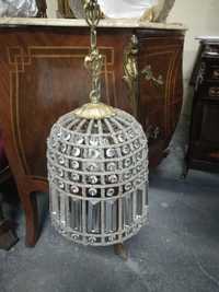 Elegant lampadar din sticla cristalizată și elemente din bronz in stil