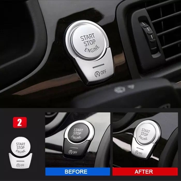 Buton interior crom start stop parcare Bmw Seria 5 6 7 X3 X5 X6 F10