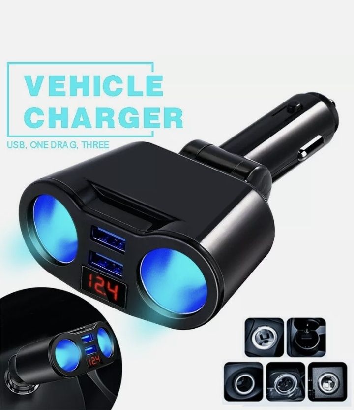 Încărcător auto brichetă usb telefoane etc