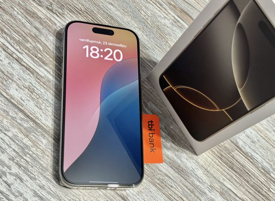 Iphone 16 Pro 128 GB - 92 % Battery Natural Titanium Отличен