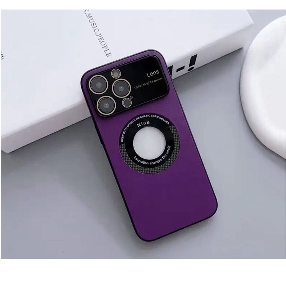 Husa Magsafe Silicon Spate Plexi Glass Iphone 13/14/15 PRO MAX PLUS