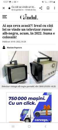 Vând Tv rusesc alb negru ( vintage )