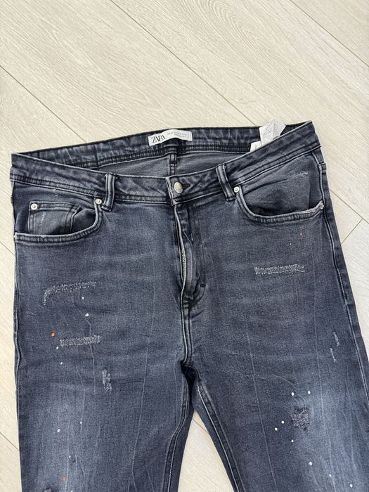 Blugi Slim Fit Zara Originali - Model pete vopsea