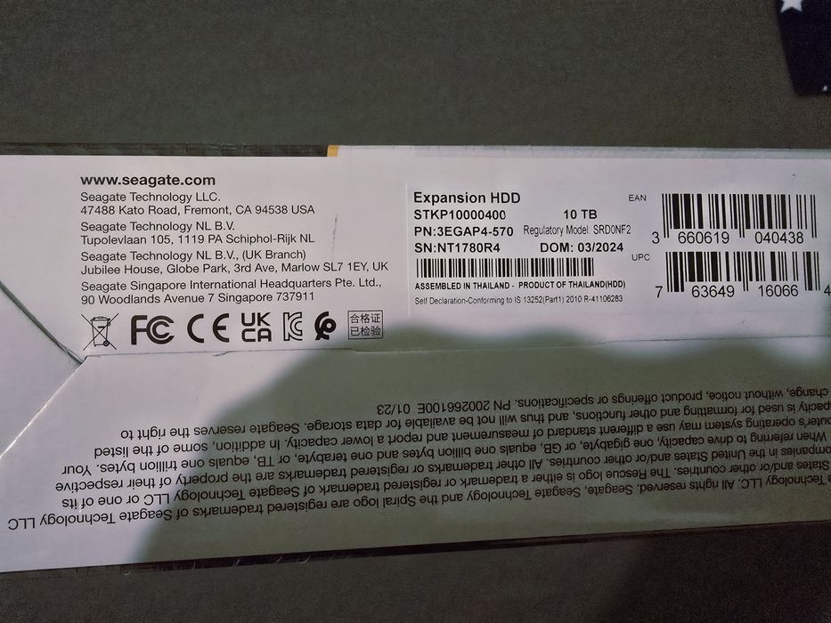 Vând Hard Disk extern Seagate 10TB  Sigilat