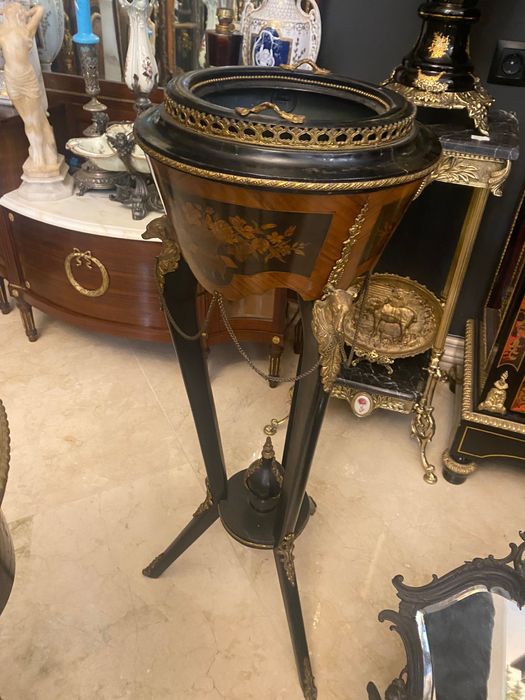 Jardiniera lemn/bronz