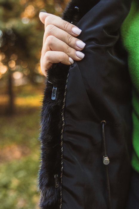 Луксозна натурална норкова шуба+подарък мече от рози