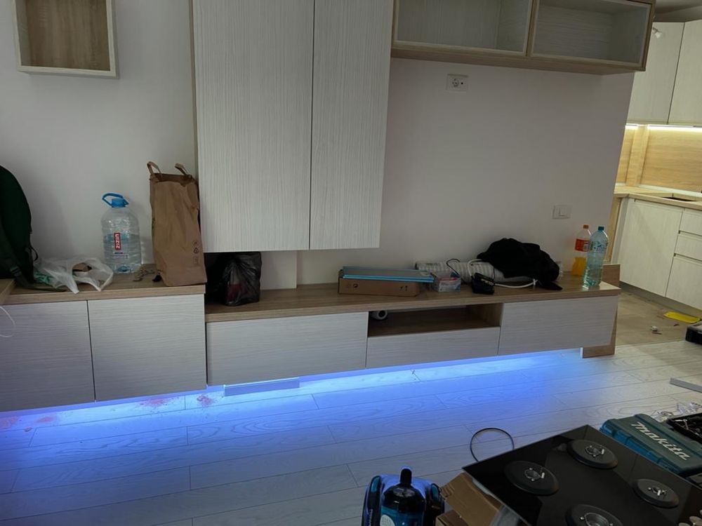 Mobila completă living + birou integrat – design modern – REDUCERE