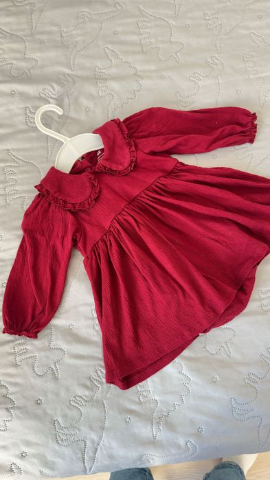 Коледна бебешка рокля H&M