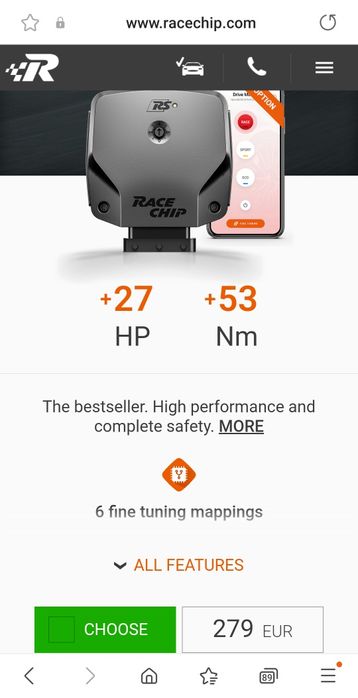 Racechip RS Skoda Superb 2.0 TDI 150HP