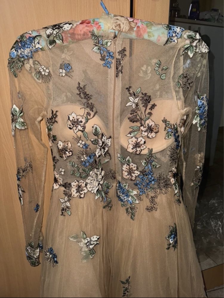 Rochie de seara cu broderie si pietre