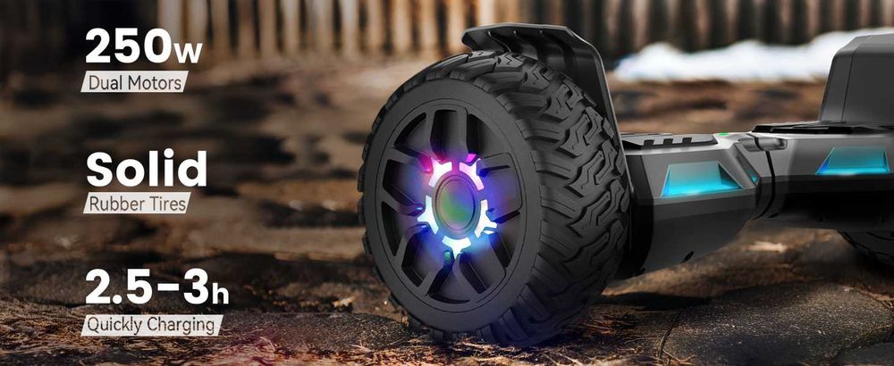 Ховърборд SISIGAD 8.5" Off Road Hoverboard Bluetooth, LED, All Terrain