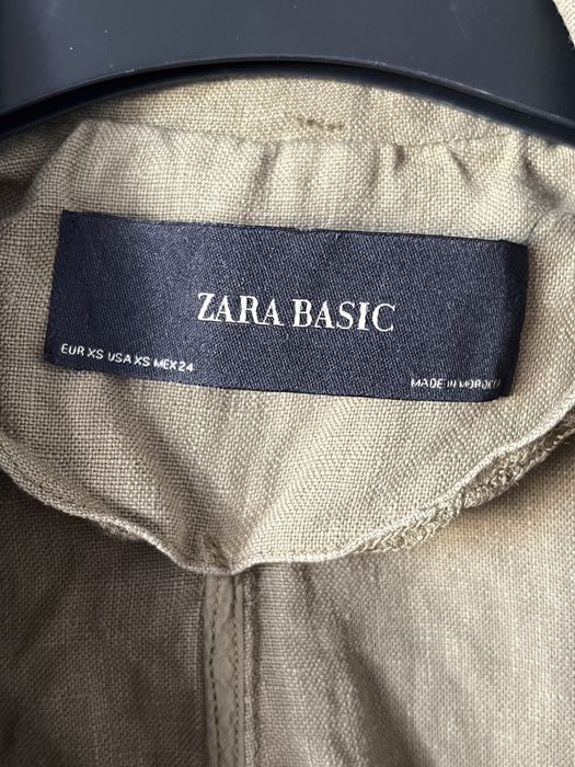 Trench scurt 100% in, Zara, XS, verde kaki