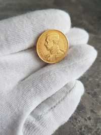 Moneda aur Belgia 20 franci francs 1914 Albert I