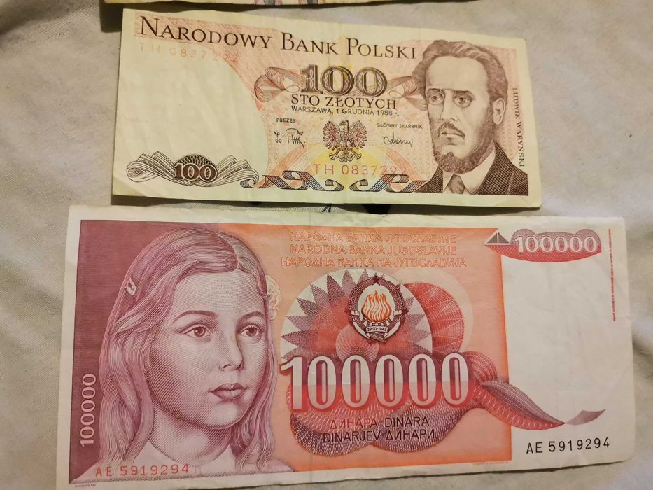 Bancnote și monede românești, 1poloneza și Iugoslava