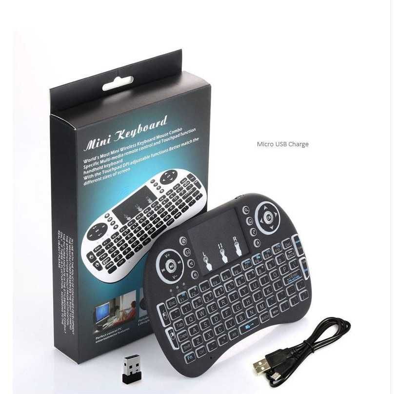 Мини безжична клавиатура с тъчпад и подсветка mini keyboard