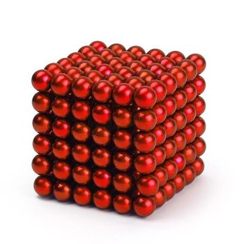 216 магнитни топчета 5 мм. магнитни сфери, неокуб сребристи, червени