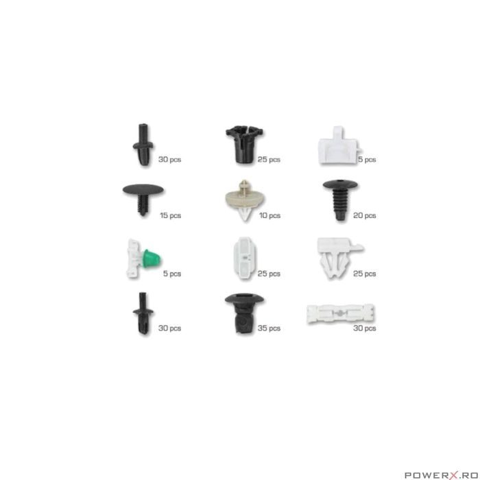 Set cleme auto, bumbi, clipsuri fixare plastice auto, compatibile cu