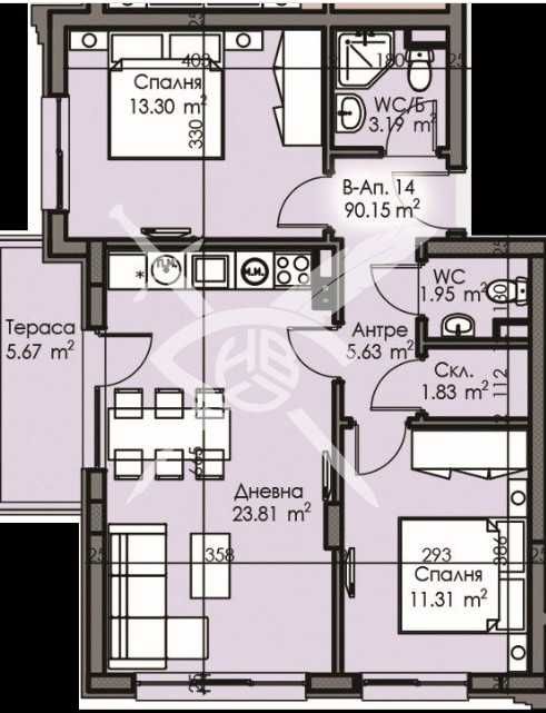 Продава се Тристаен апартамент в Бургас, Изгрев - 90 кв.м за 1303 €/кв.м - Снимка #1