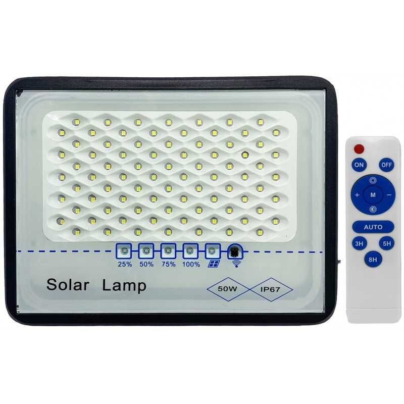 Reflector,celule solare, 90 led-uri,SMD,50W,telecomanda,acumulator