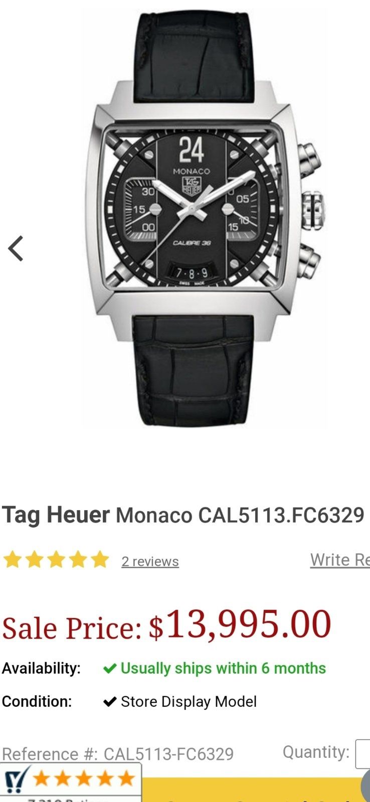 Tag Heuer Monaco 24 Calibre 36 Chronograph